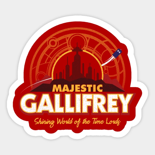 Majestic Gallifrey Sticker by CoryFreemanDesign